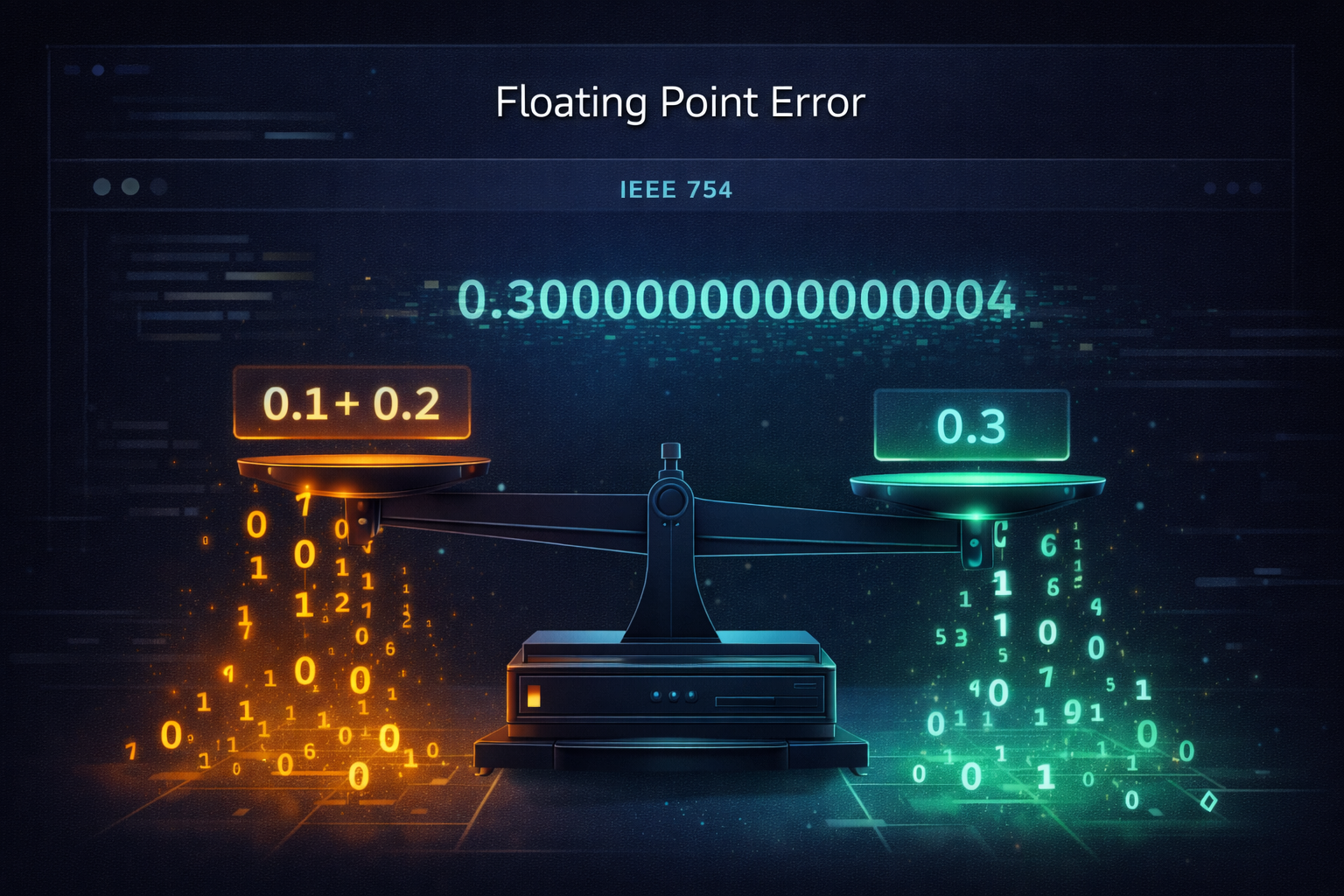 Visual explanation of binary floating point precision error 0.1 plus 0.2 equals 0.30000000000000004