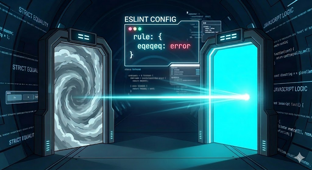 Visual comparison table between Loose Equality and Strict Equality in JavaScript